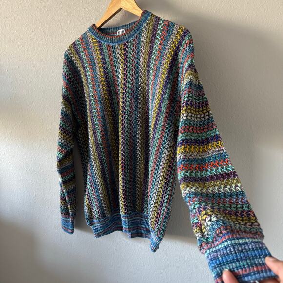 Vintage Mondo di Marco M.D.M Mens Sweater Abstract Made in Italy Sz LARGE (52) - Picture 8 of 13